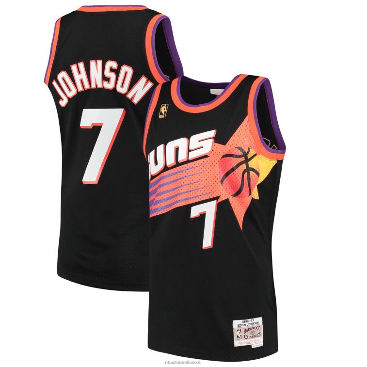NBA 00F2L5352 phoenix suns kevin johnson mitchell & ness black hardwood classics swingman jersey