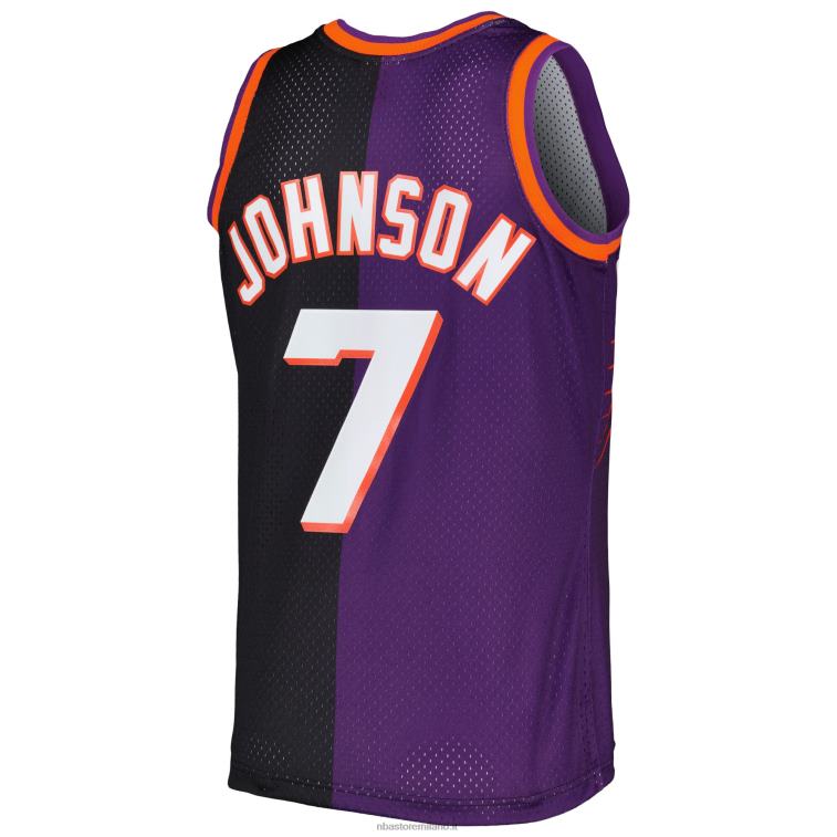 NBA 00F2L5454 phoenix suns kevin johnson mitchell & ness viola/nero hardwood classici divisa swingman maglia