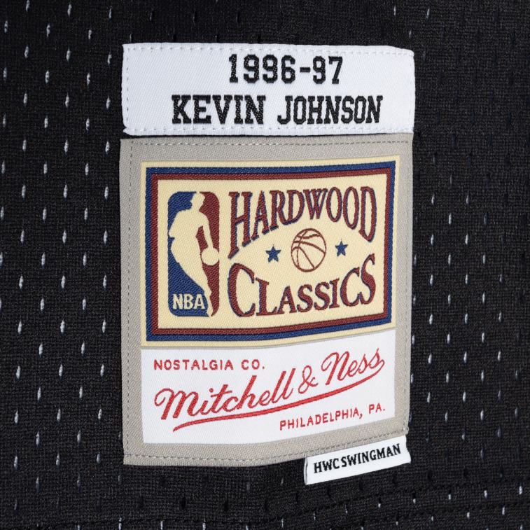 NBA 00F2L5454 phoenix suns kevin johnson mitchell & ness viola/nero hardwood classici divisa swingman maglia
