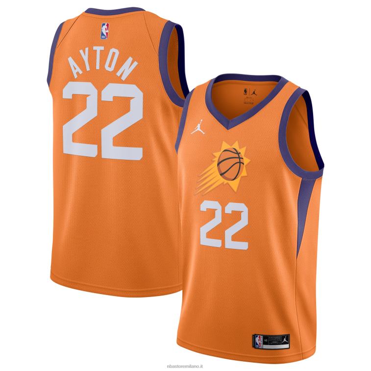 NBA 00F2L5503 phoenix suns deandre ayton jordan marca maglia swingman arancione
