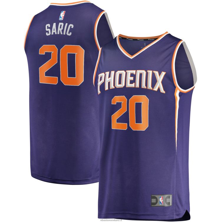 NBA 00F2L7814 phoenix suns dario saric viola maglia replica giocatore fast break