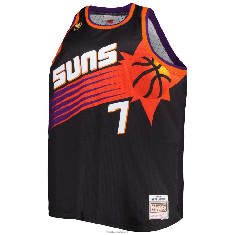 NBA 00F2L7835 phoenix suns kevin johnson mitchell & ness black big & tall hardwood classici maglia swingman