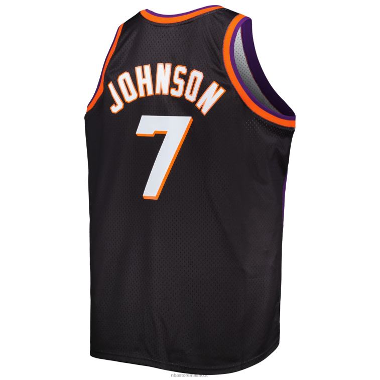 NBA 00F2L7835 phoenix suns kevin johnson mitchell & ness black big & tall hardwood classici maglia swingman
