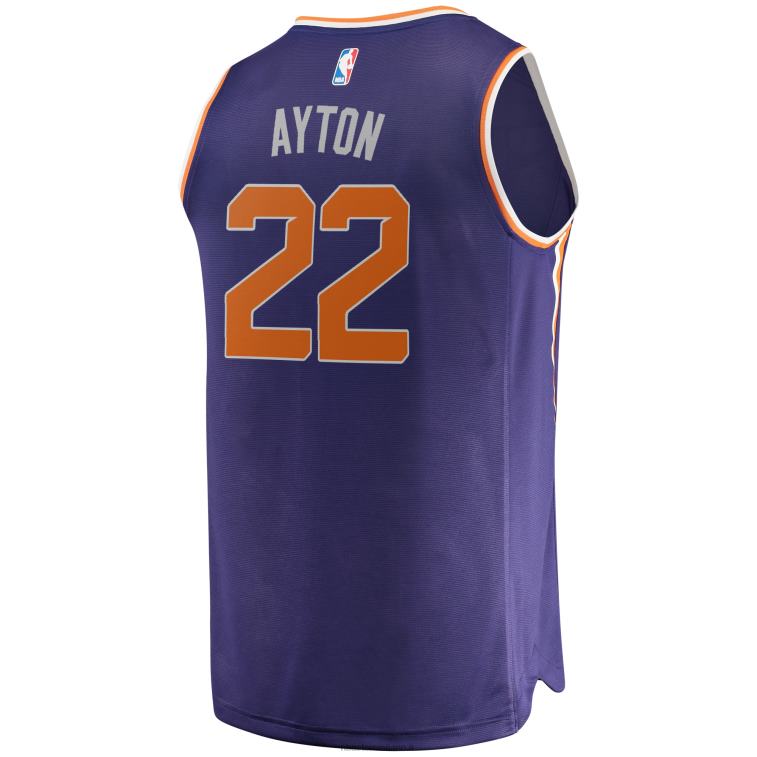 NBA 00F2L8429 phoenix suns deandre ayton maglia viola fast break replica