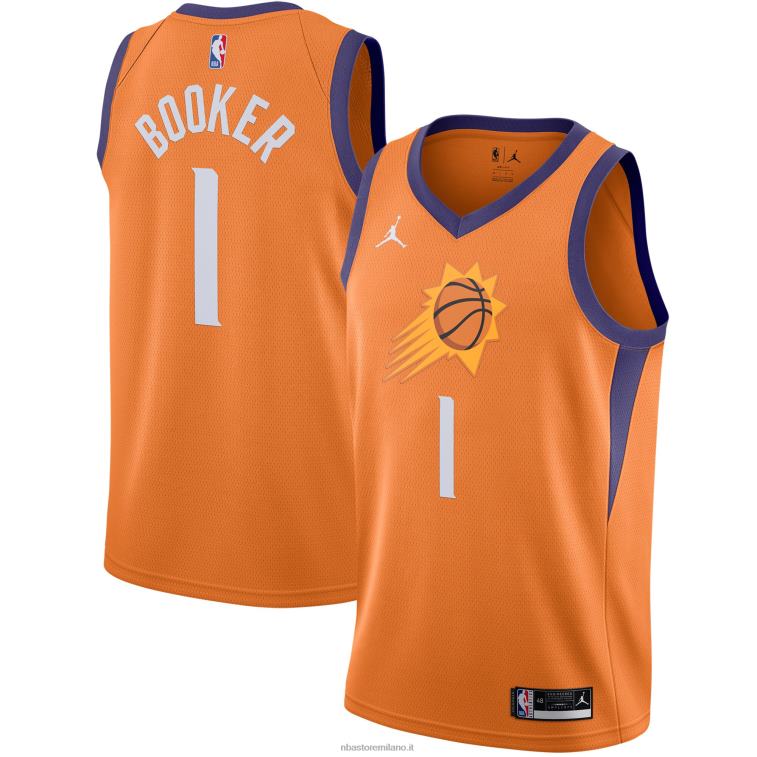 NBA 00F2L955 phoenix suns devin booker jordan marca maglia swingman arancione