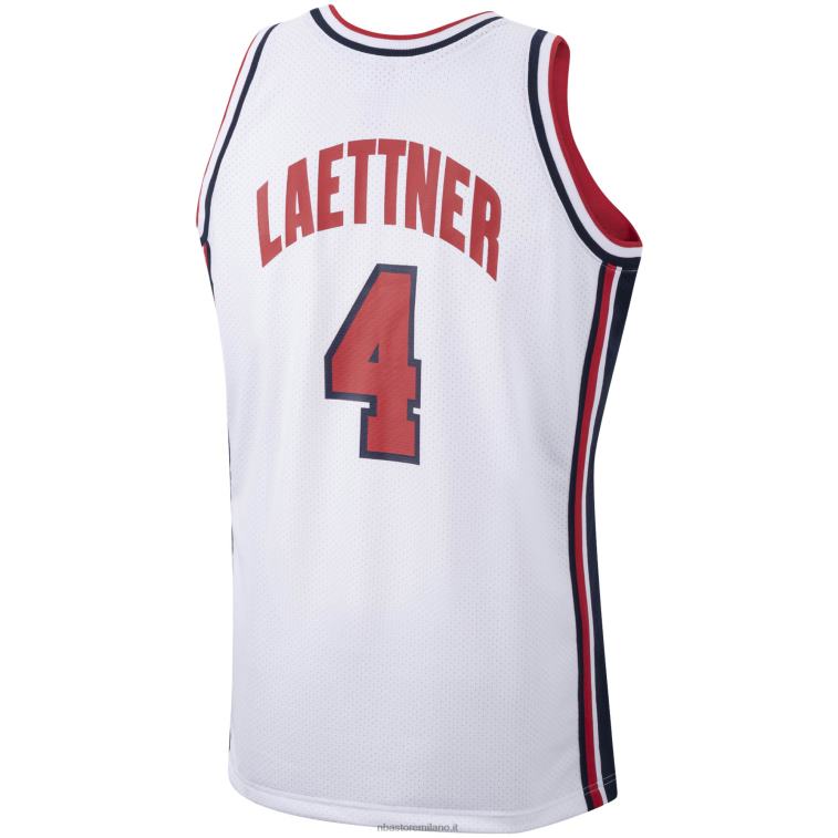 NBA 00F2L2920 maglia da basket usa christian laettner mitchell & ness bianca autentica 1992