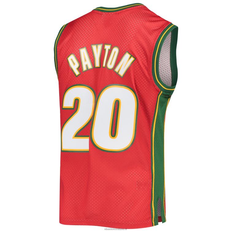 NBA 00F2L2821 seattle supersonics gary payton rosso 1999-2000 autentico hardwood classici swingman maglia