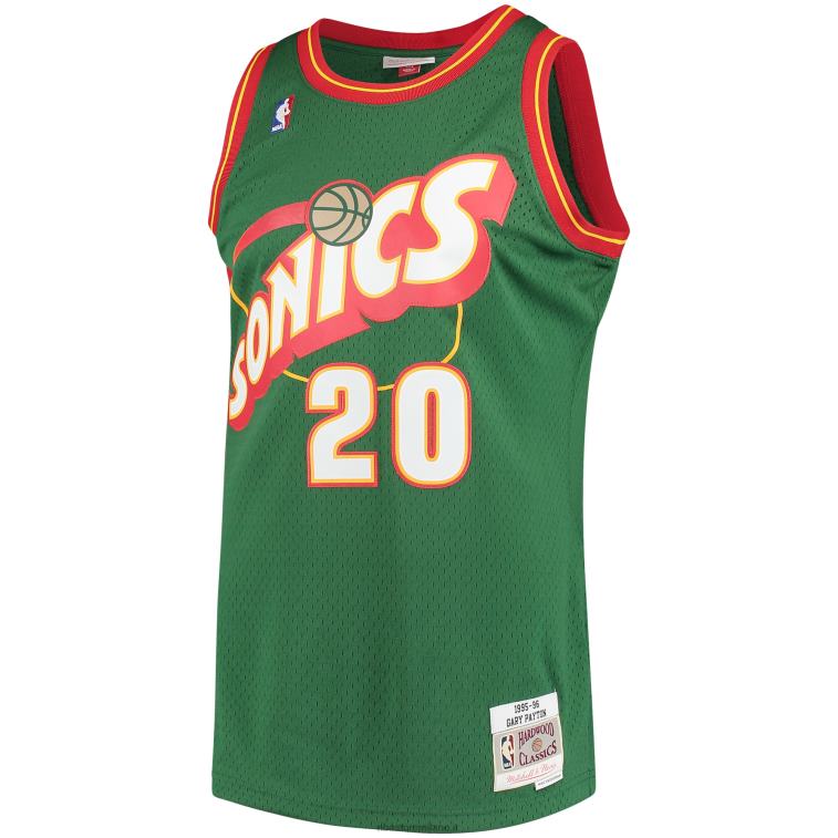 NBA 00F2L815 Seattle Supersonics Gary Payton Mitchell & Ness Green Hardwood Classics Maglia Swingman
