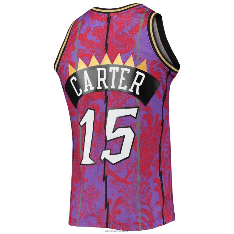 NBA 00F2L1153 toronto raptors vince carter mitchell & ness viola hardwood classici maglia swingman capodanno lunare