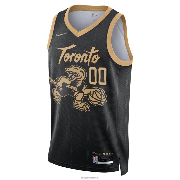 NBA 00F2L1239 toronto raptors nike maglia nera swingman personalizzata