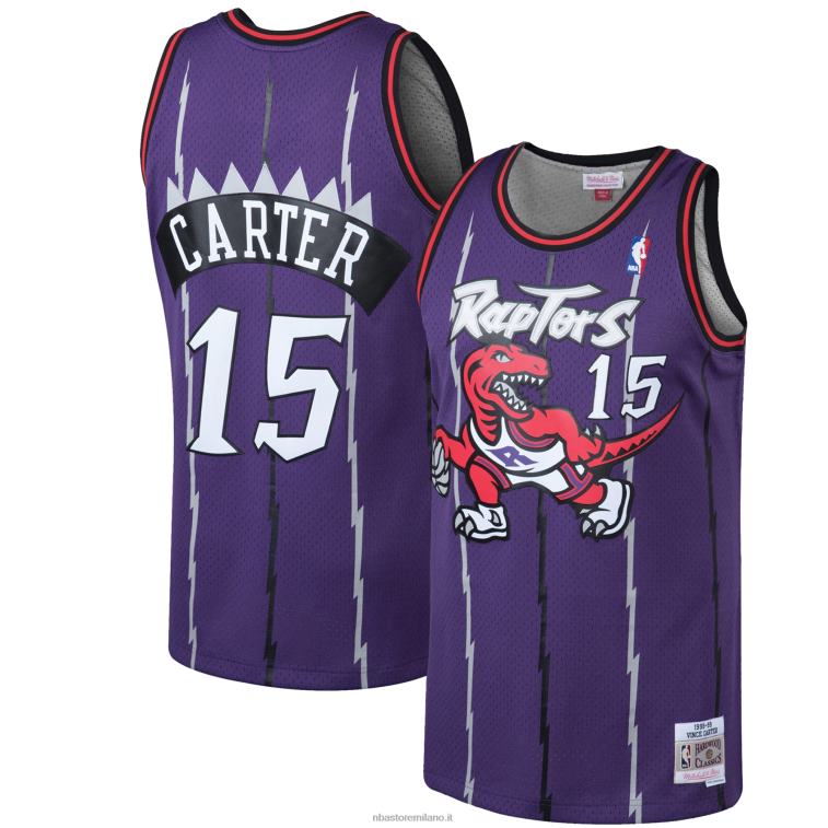 NBA 00F2L13 toronto raptors vince carter mitchell & ness viola hardwood classici maglia swingman
