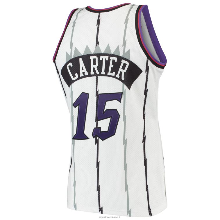 NBA 00F2L1712 toronto raptors vince carter mitchell & ness white hardwood classici maglia autentica