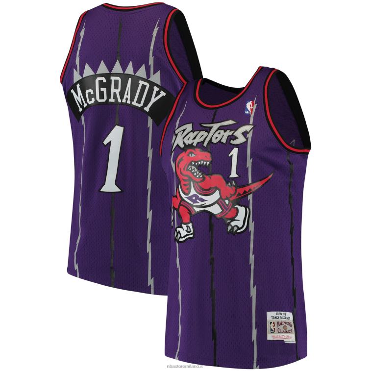 NBA 00F2L180 toronto raptors tracy mcgrady mitchell & ness viola hardwood classici maglia swingman