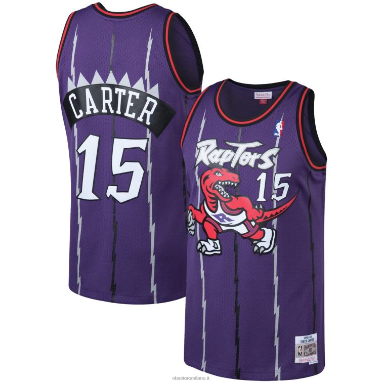 NBA 00F2L2188 toronto raptors vince carter mitchell & ness maglia viola big & tall hardwood classici