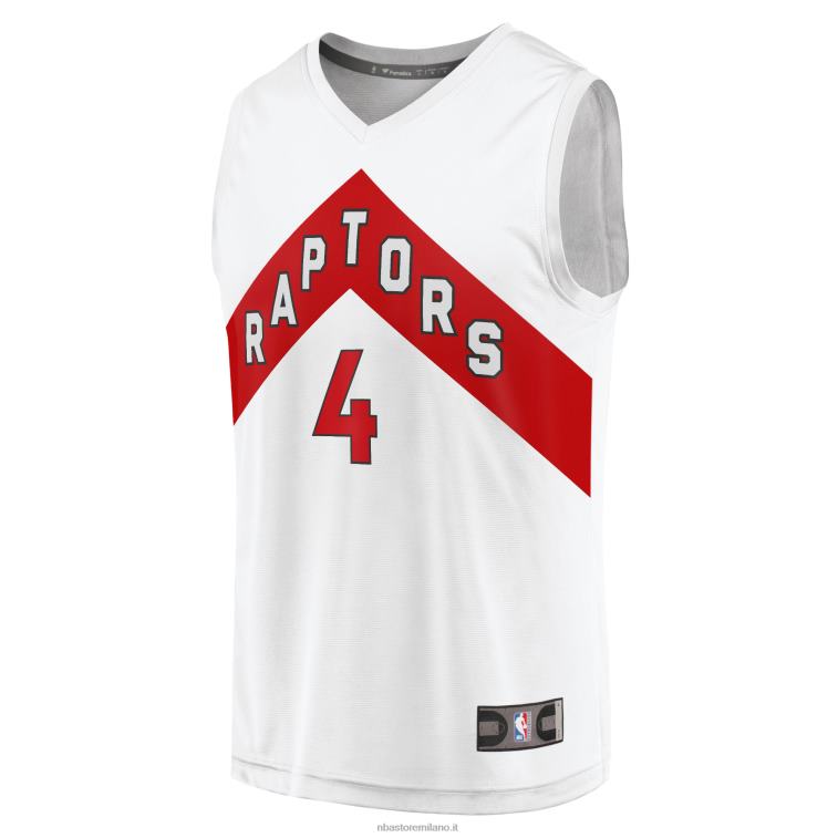 NBA 00F2L2296 toronto raptors scottie barnes maglia replica fast break bianca
