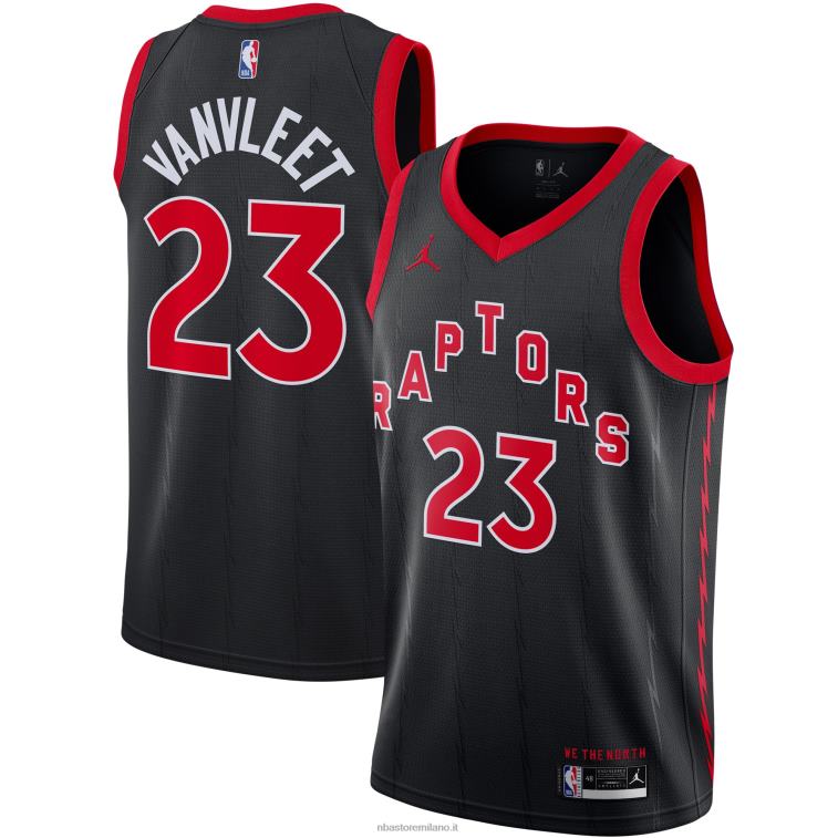 NBA 00F2L3170 toronto raptors fred vanvleet jordan maglia swingman nera di marca