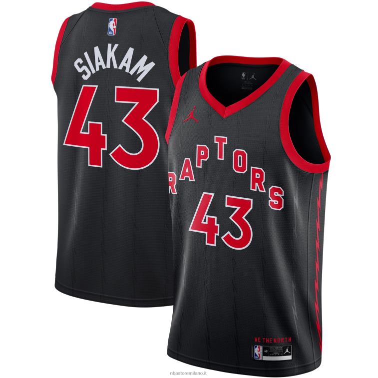 NBA 00F2L3281 toronto raptors pascal siakam jordan maglia swingman nera marca