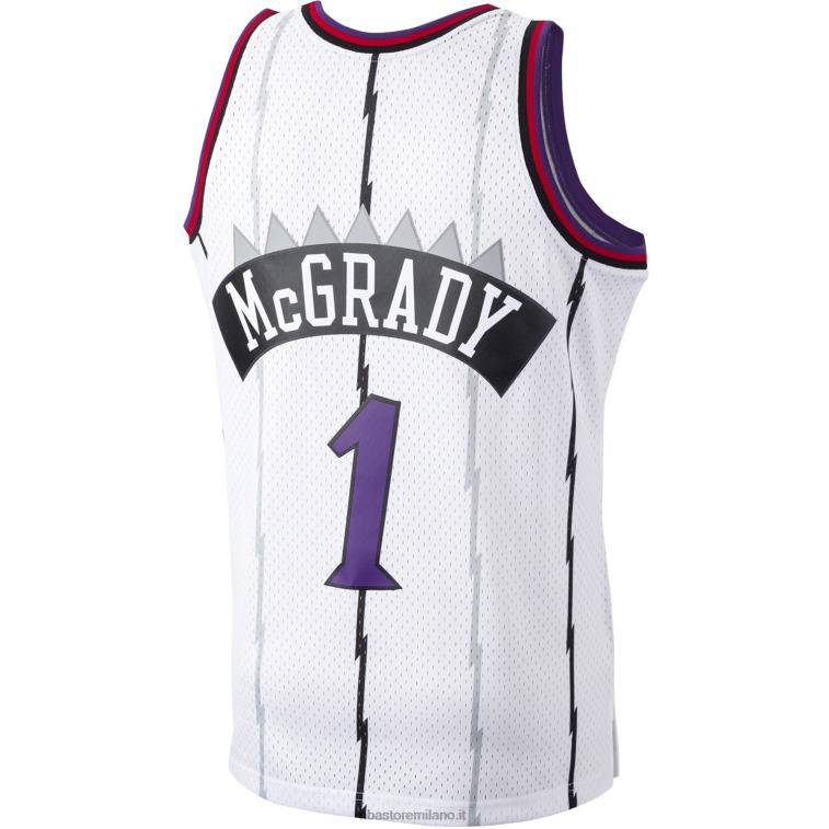 NBA 00F2L429 toronto raptors tracy mcgrady mitchell & ness white hardwood classics maglia giocatore swingman