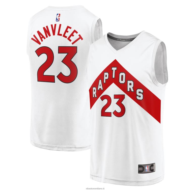 NBA 00F2L4550 toronto raptors fred vanvleet maglia replica fast break bianca