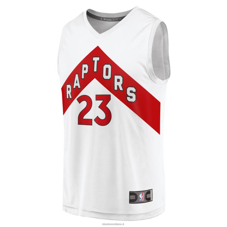 NBA 00F2L4550 toronto raptors fred vanvleet maglia replica fast break bianca