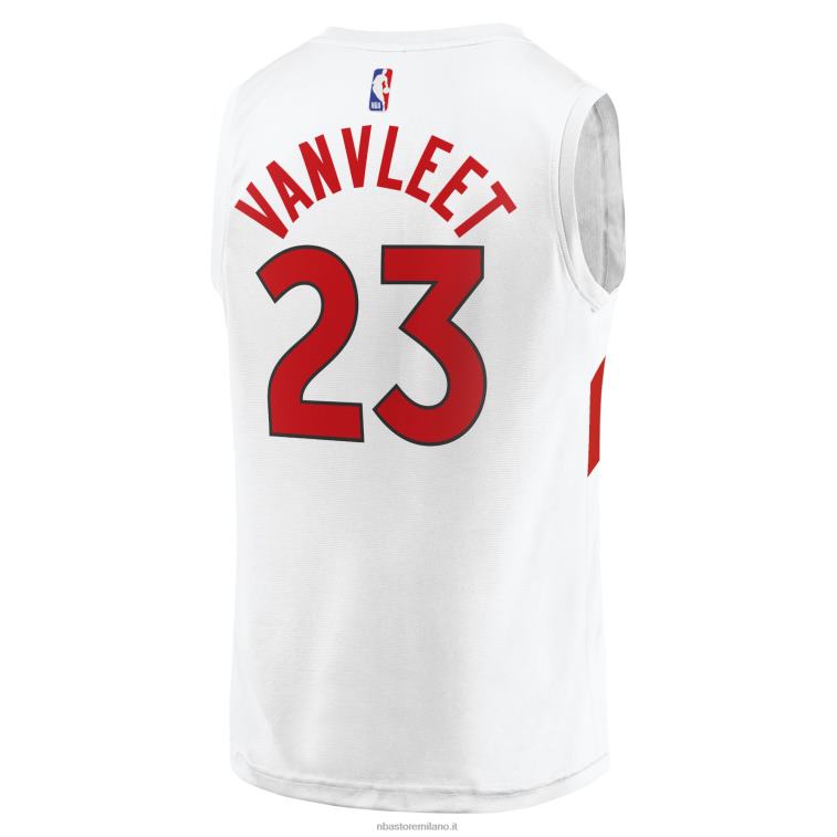 NBA 00F2L4550 toronto raptors fred vanvleet maglia replica fast break bianca