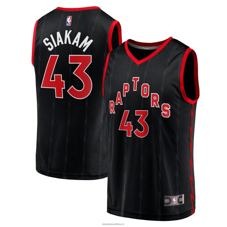 NBA 00F2L4604 toronto raptors pascal siakam maglia replica fast break nera
