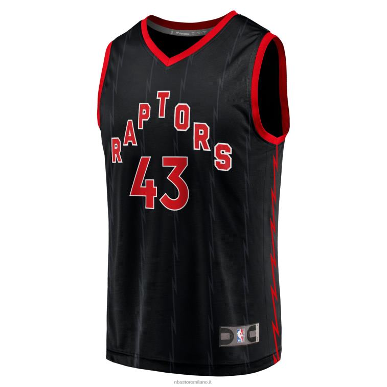 NBA 00F2L4604 toronto raptors pascal siakam maglia replica fast break nera