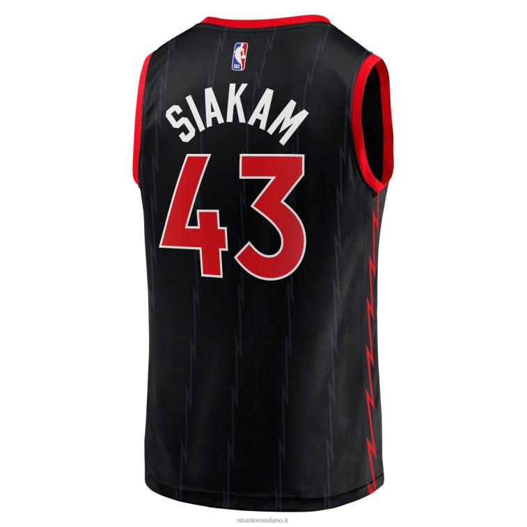 NBA 00F2L4604 toronto raptors pascal siakam maglia replica fast break nera