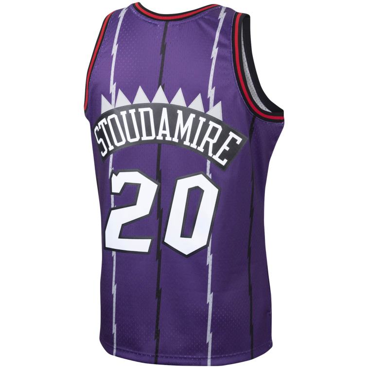 NBA 00F2L4872 toronto raptors damon stoudamire mitchell & ness viola hardwood classici giocatore swingman jersey