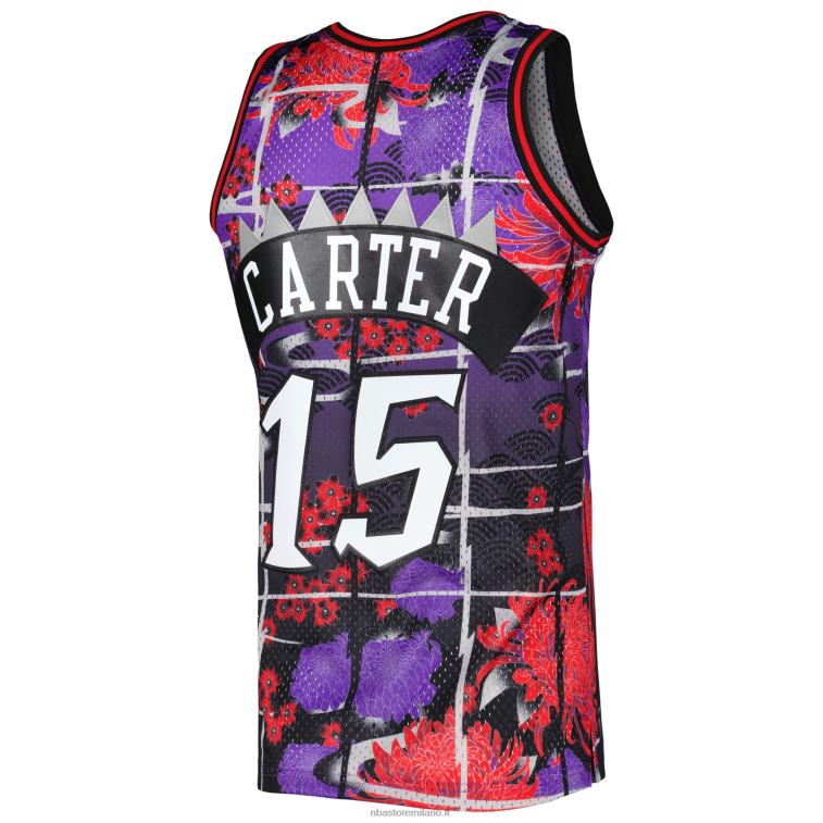 NBA 00F2L6047 toronto raptors vince carter mitchell & ness viola hardwood classici maglia swingman capodanno lunare