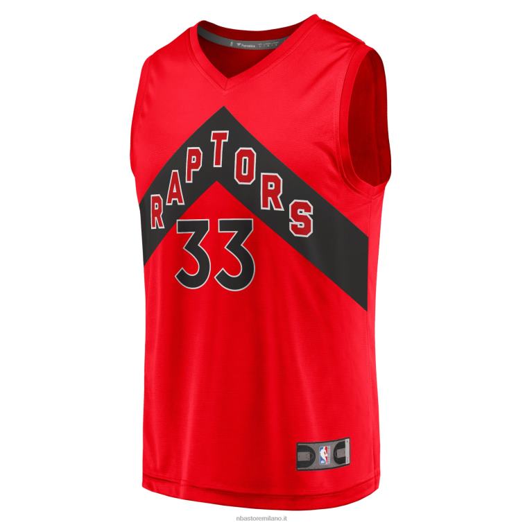 NBA 00F2L6280 toronto raptors gary trent jr. maglia rossa replica contropiede