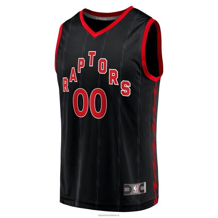 NBA 00F2L6358 toronto raptors maglia nera fast break replica personalizzata