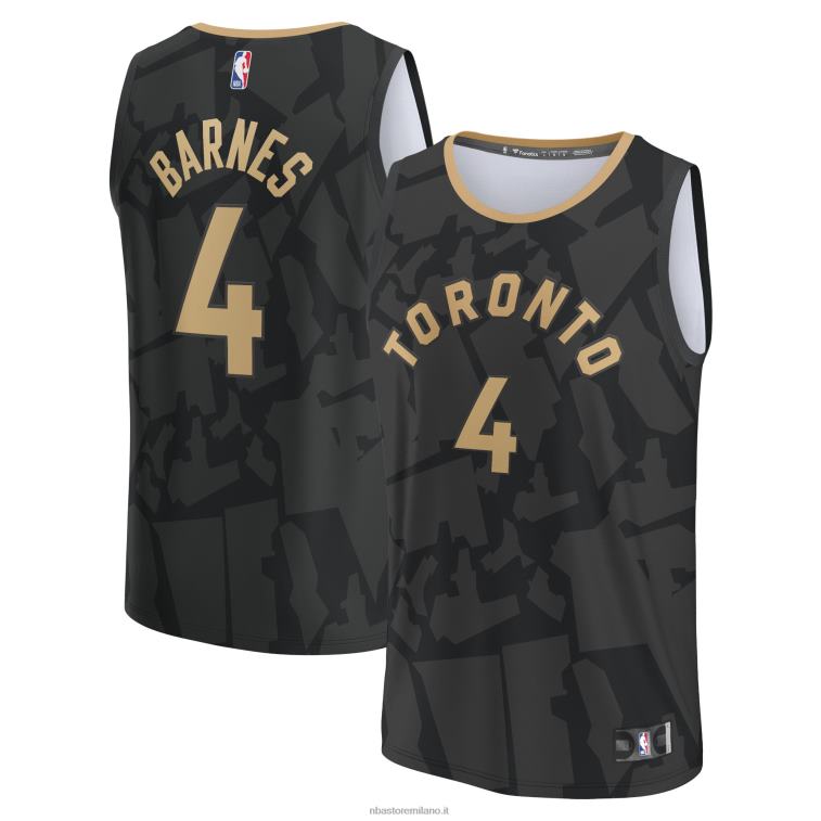 NBA 00F2L7158 toronto raptors scottie barnes maglia fastbreak nera