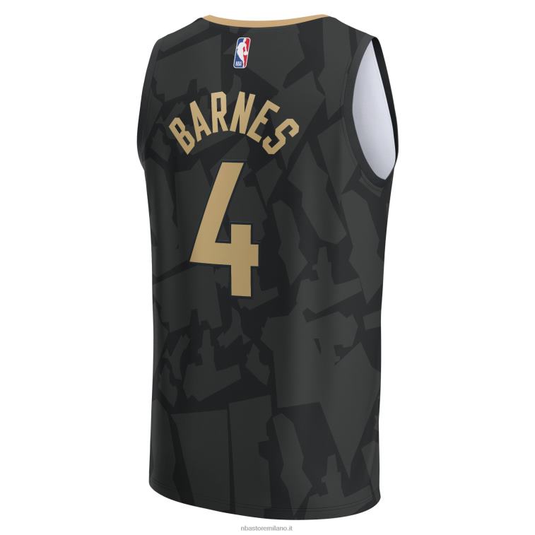 NBA 00F2L7158 toronto raptors scottie barnes maglia fastbreak nera