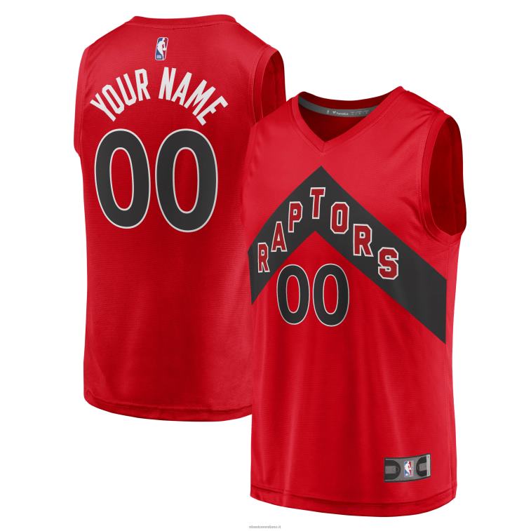 NBA 00F2L7907 toronto raptors red 2020 maglia personalizzata replica fast break
