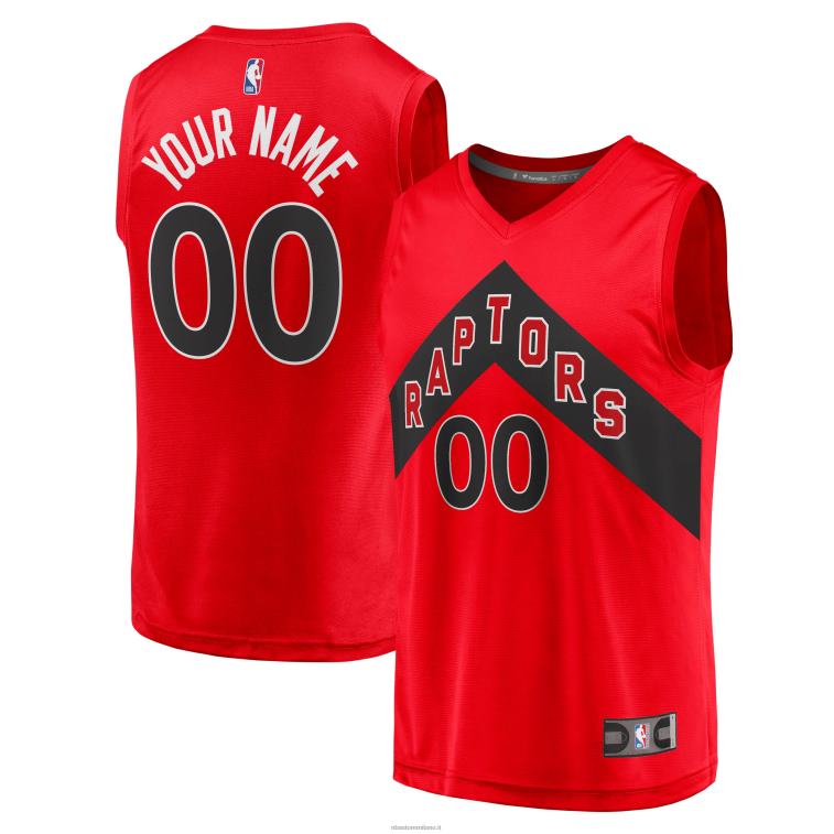 NBA 00F2L7907 toronto raptors red 2020 maglia personalizzata replica fast break
