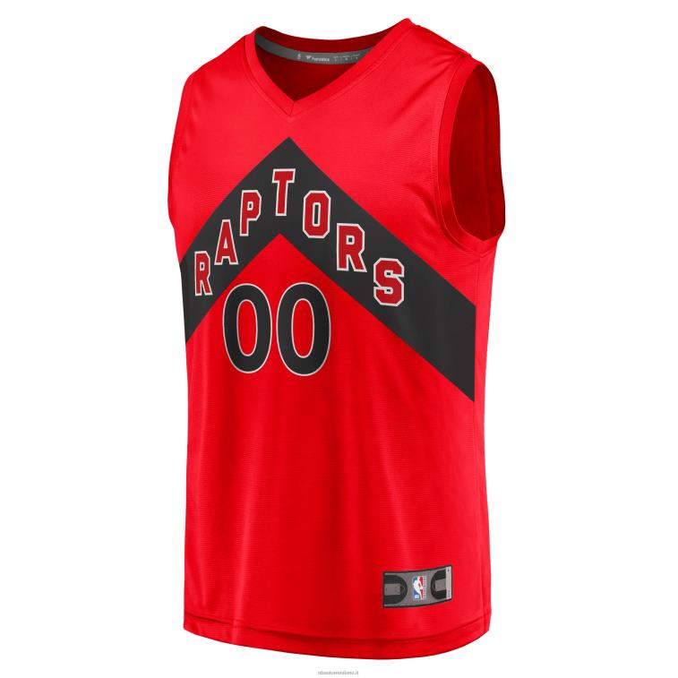 NBA 00F2L7907 toronto raptors red 2020 maglia personalizzata replica fast break