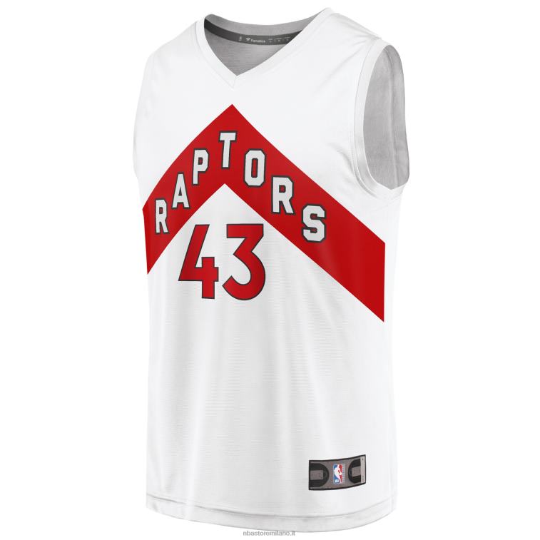 NBA 00F2L8008 toronto raptors pascal siakam maglia bianca replica giocatore fast break