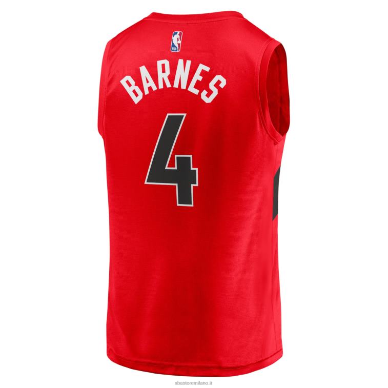 NBA 00F2L8165 toronto raptors scottie barnes maglia replica fast break rossa