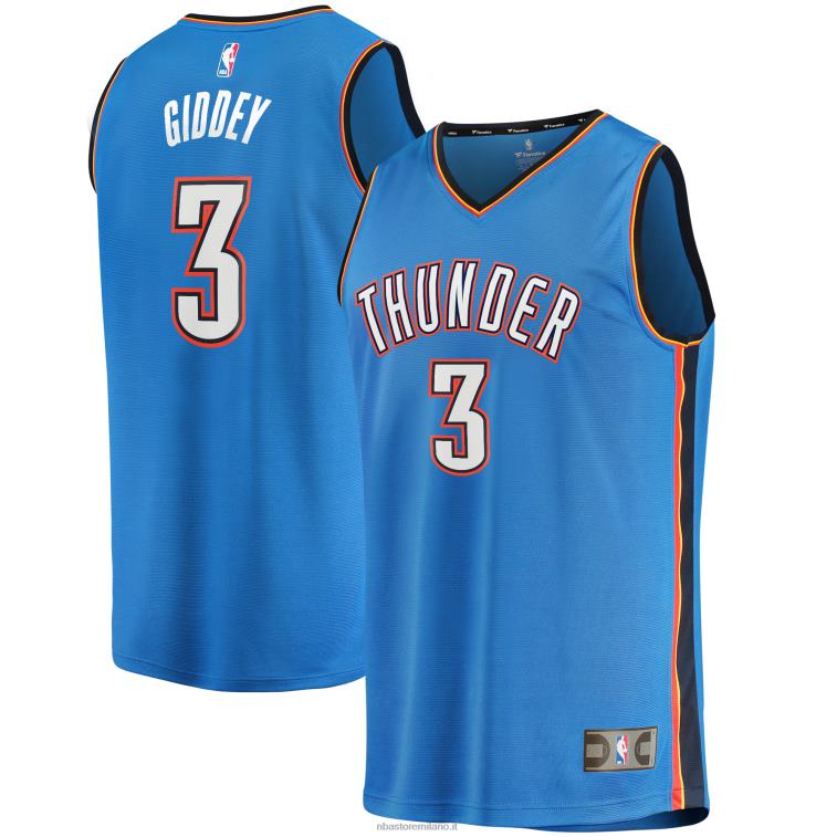 NBA 00F2L1187 oklahoma city thunder josh giddey maglia blu fast break replica