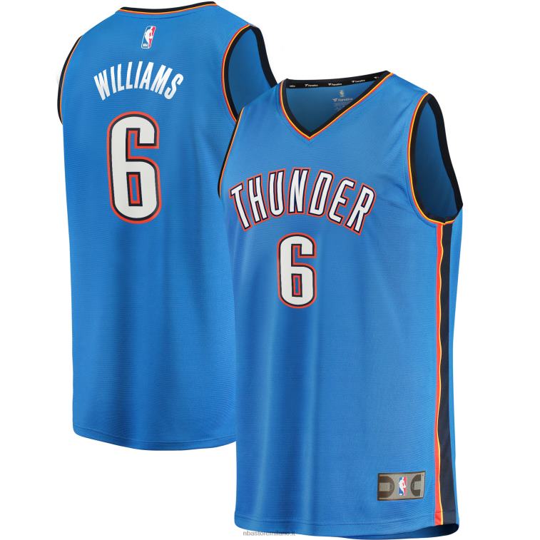NBA 00F2L1257 oklahoma city thunder jaylin williams maglia blu fast break replica