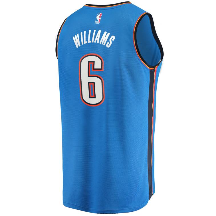 NBA 00F2L1257 oklahoma city thunder jaylin williams maglia blu fast break replica