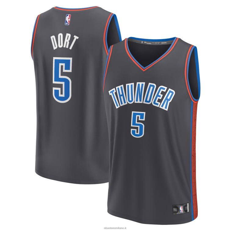NBA 00F2L2185 oklahoma city thunder luguentz dort antracite maglia fastbreak