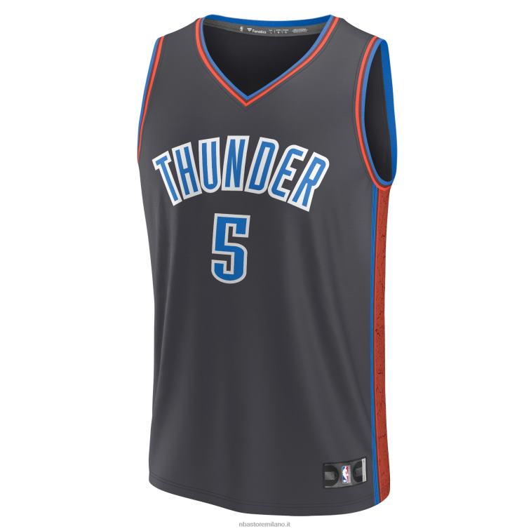 NBA 00F2L2185 oklahoma city thunder luguentz dort antracite maglia fastbreak
