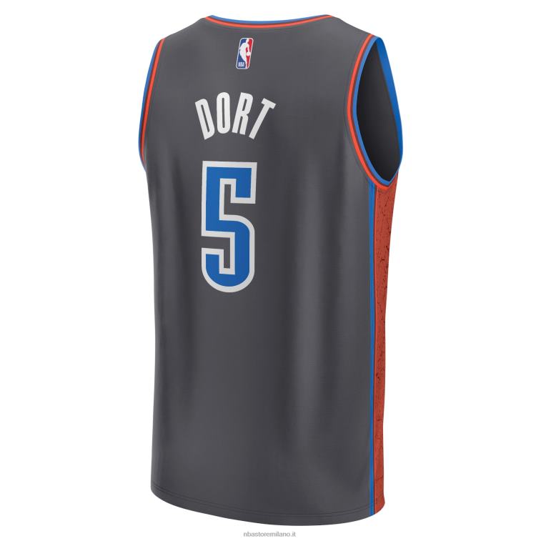 NBA 00F2L2185 oklahoma city thunder luguentz dort antracite maglia fastbreak