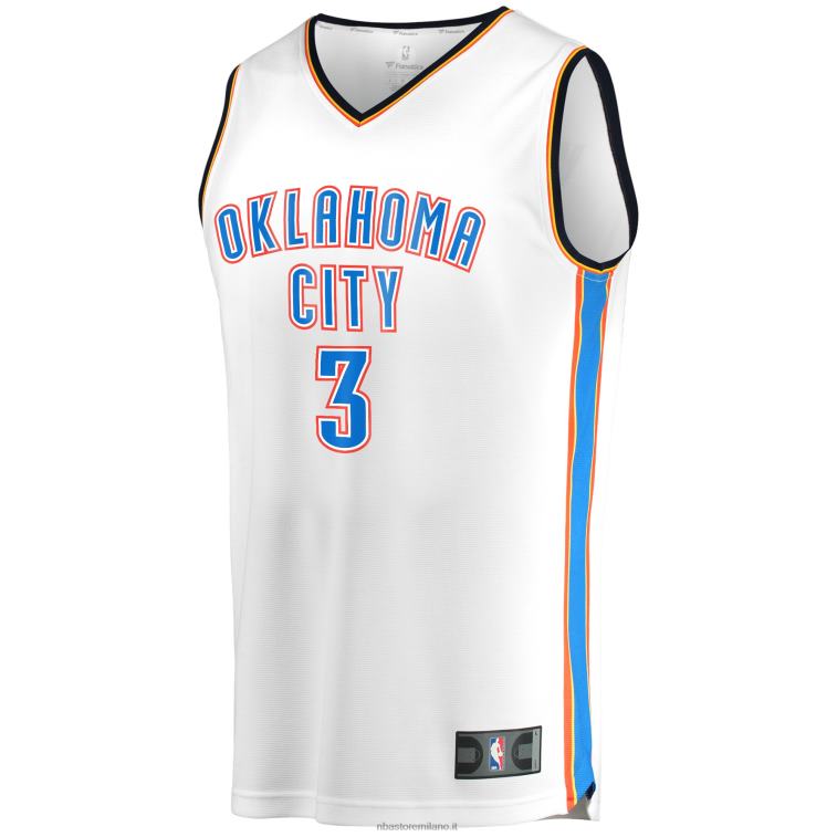 NBA 00F2L2406 oklahoma city thunder josh giddey maglia bianca contropiede replica