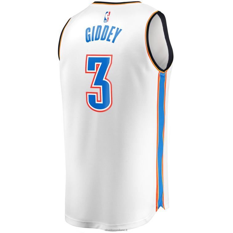 NBA 00F2L2406 oklahoma city thunder josh giddey maglia bianca contropiede replica