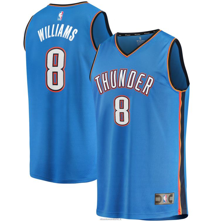 NBA 00F2L538 oklahoma city thunder jalen williams blue draft primo turno pick maglia giocatore replica fast break