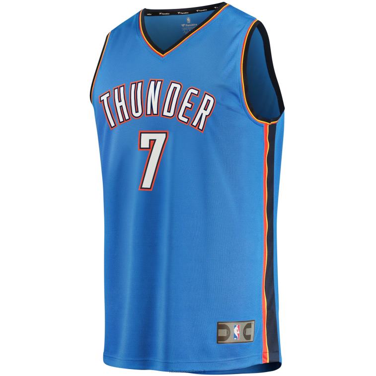 NBA 00F2L6398 oklahoma city thunder chet holmgren blue draft prima scelta maglia fast break replica