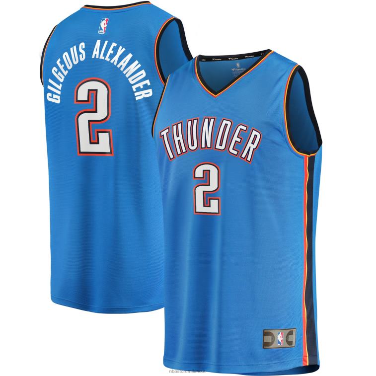 NBA 00F2L91 oklahoma city thunder shai gilgeous-alexander maglia giocatore contropiede blu